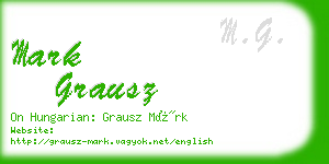 mark grausz business card